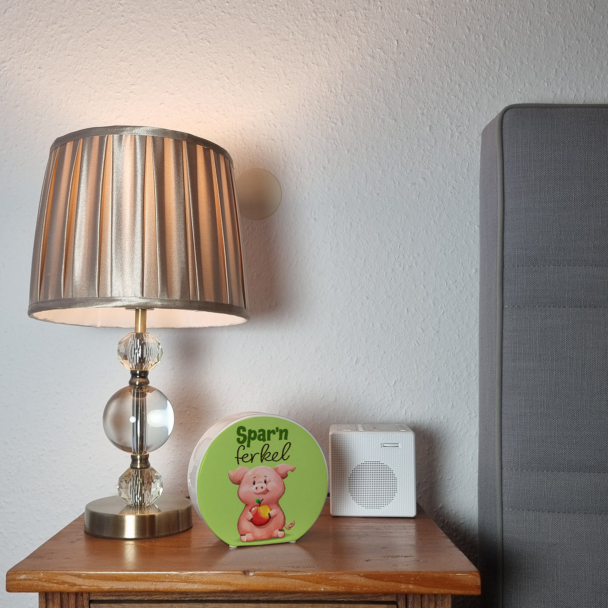 Schwein Spardose mit Spruch Sparnferkel