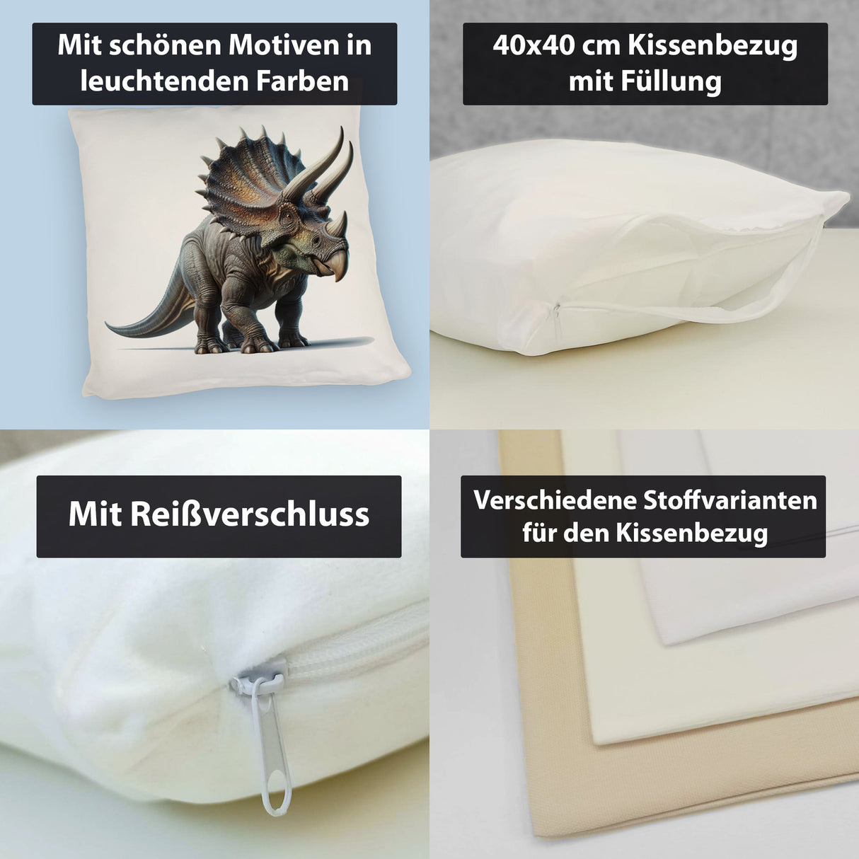 Triceratops Kissen