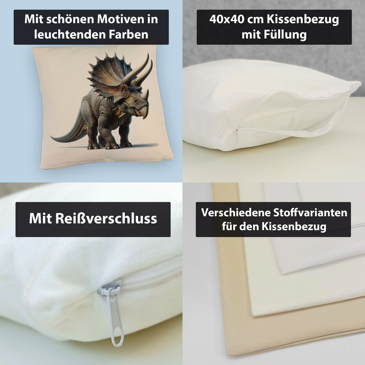 Triceratops Kissen