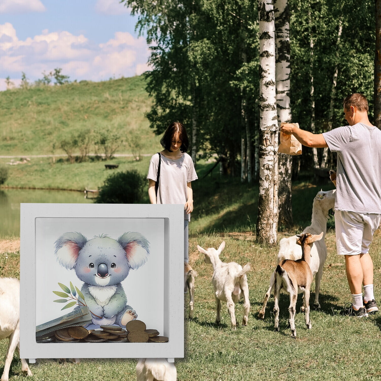 Sitzender Koala Spardose