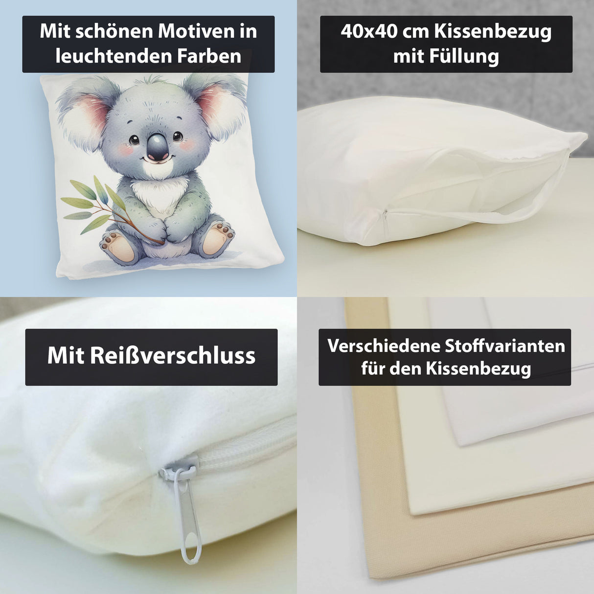 Sitzender Koala Kissen