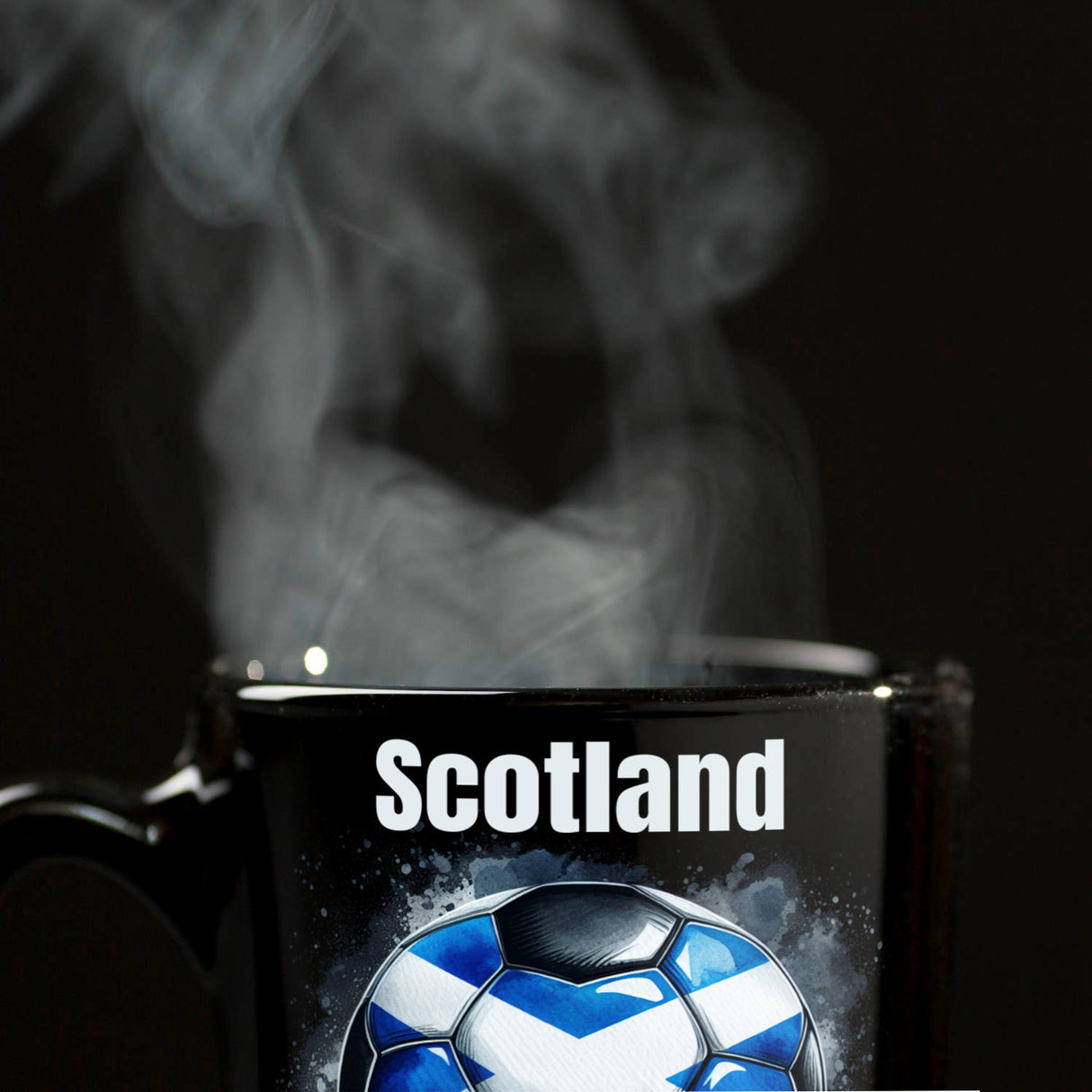 Fußball Schottland Flagge Tasse in Schwarz