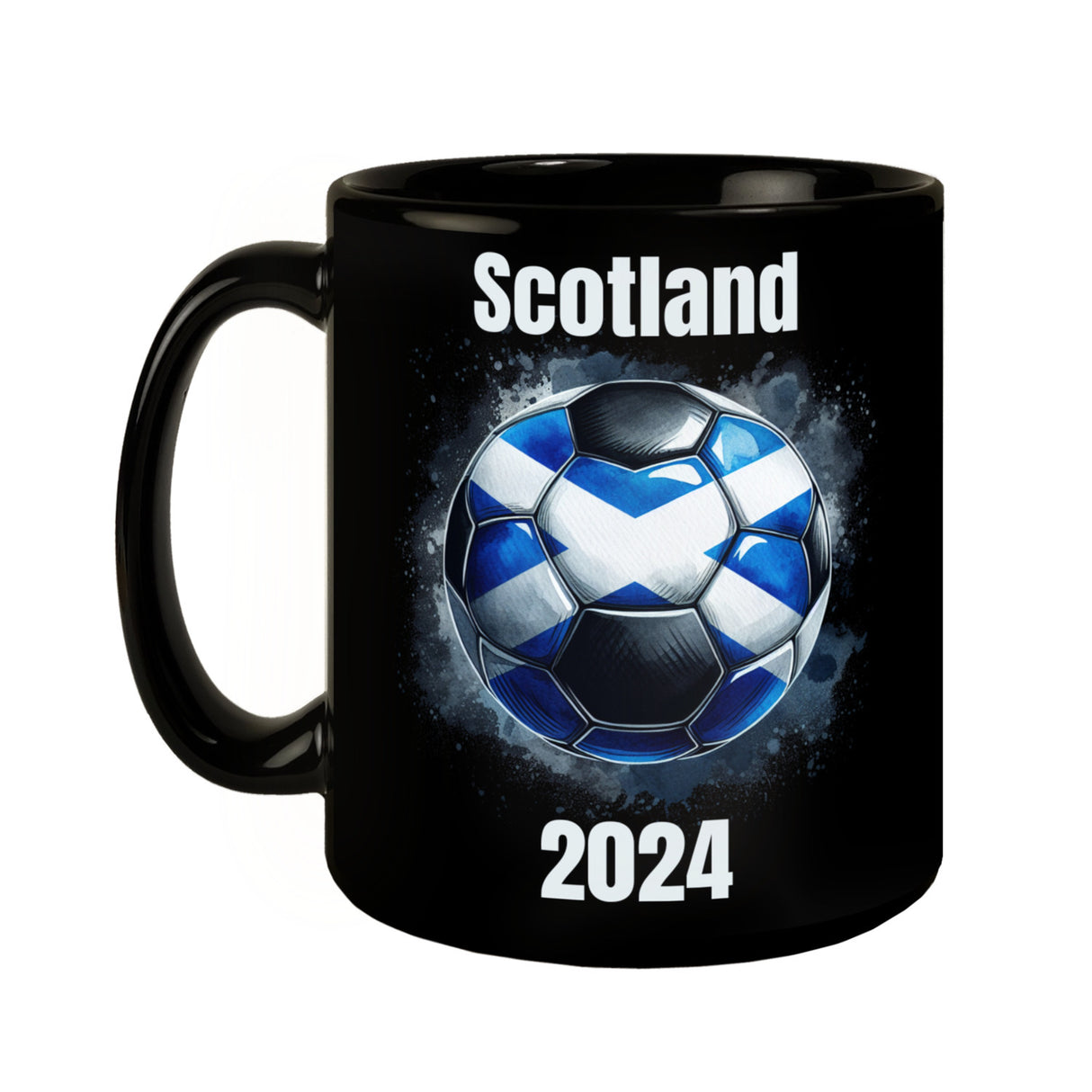 Fußball Schottland Flagge Tasse in Schwarz