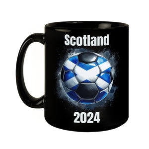 Fußball Schottland Flagge Tasse in Schwarz