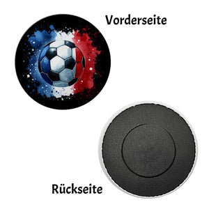 Fußball Frankreich Flagge Magnet rund