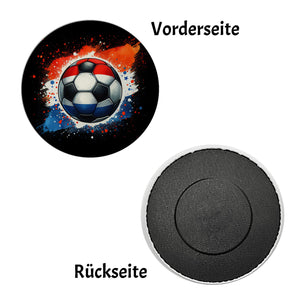 Fußball Niederlande Flagge Magnet rund