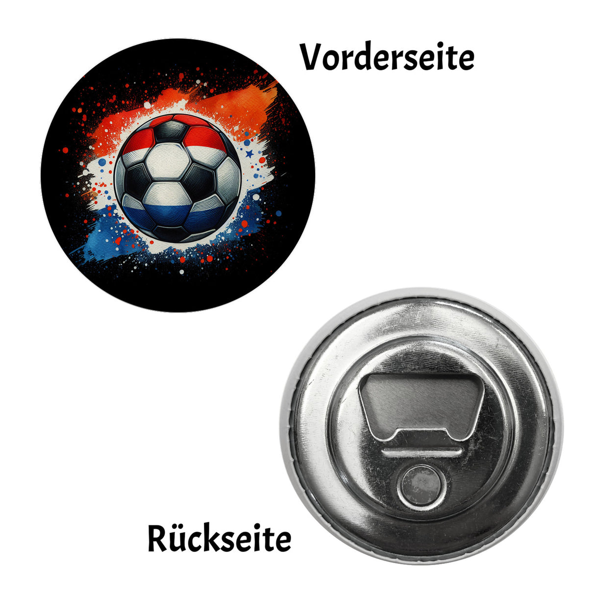 Fußball Niederlande Flagge Magnet rund