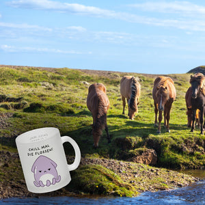 Jelly & Friends Tintenfisch Kaffeebecher mit Spruch Chill mal die Flossen