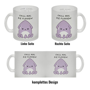 Jelly & Friends Tintenfisch Kaffeebecher mit Spruch Chill mal die Flossen