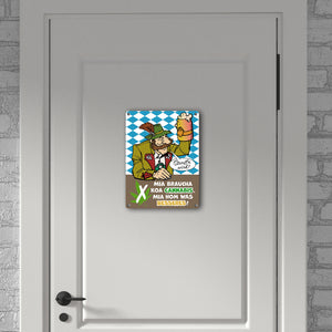 Bier statt Gras Biertrinker Metallschild in 15x20 cm mit Spruch Gsuffa wird!