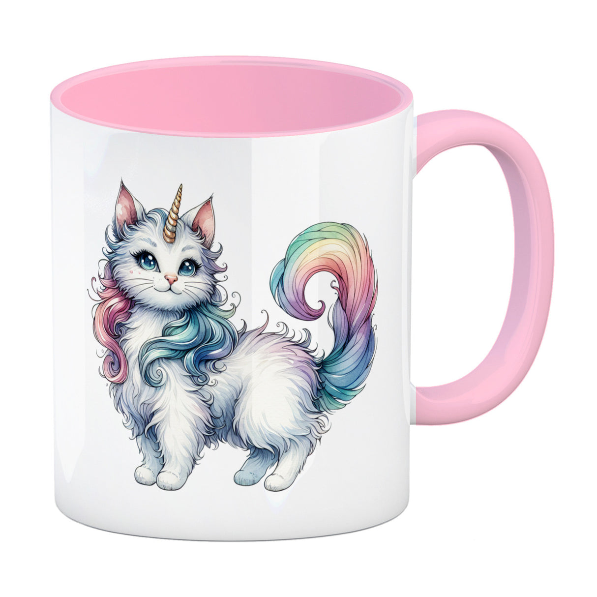 Einhorn-Katze Kaffeebecher