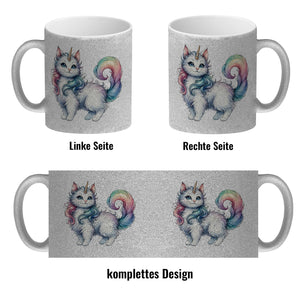 Einhorn-Katze Kaffeebecher