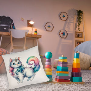 Einhorn-Katze Kissen