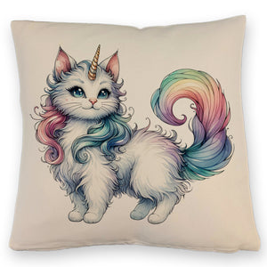 Einhorn-Katze Kissen