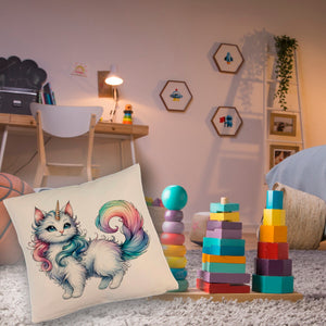 Einhorn-Katze Kissen
