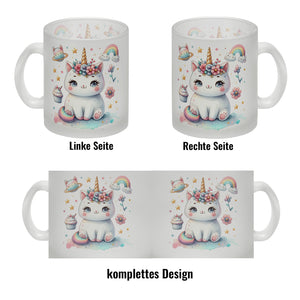 Einhorn-Katze Aquarell Kaffeebecher