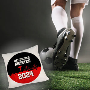 Leverkusen Kissen mit Spruch Deutscher Meister 2024