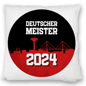 Leverkusen Kissen mit Spruch Deutscher Meister 2024