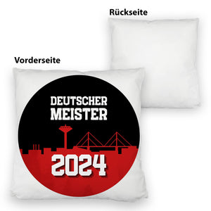Leverkusen Kissen mit Spruch Deutscher Meister 2024