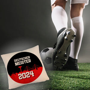 Leverkusen Kissen mit Spruch Deutscher Meister 2024