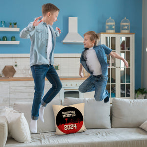 Leverkusen Kissen mit Spruch Deutscher Meister 2024