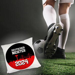 Leverkusen Kissen mit Spruch Deutscher Meister 2024