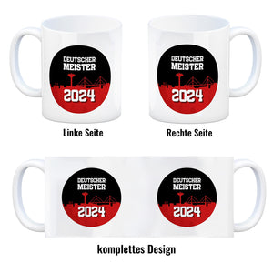Leverkusen Kaffeebecher mit Spruch Deutscher Meister 2024