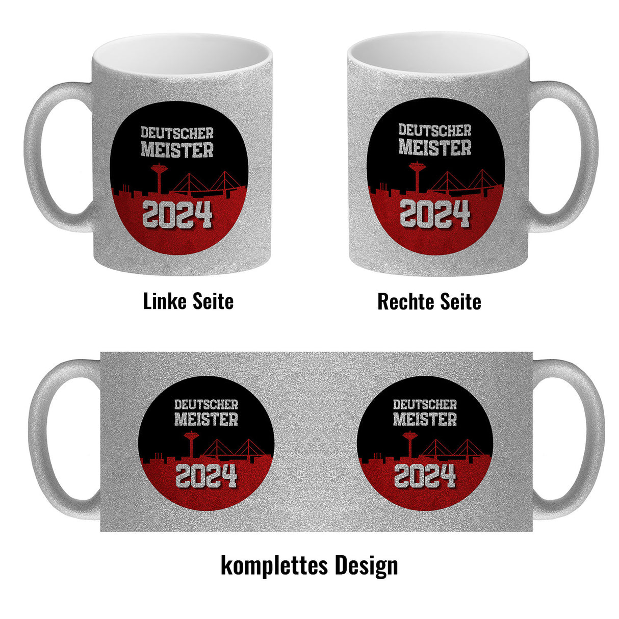 Leverkusen Kaffeebecher mit Spruch Deutscher Meister 2024