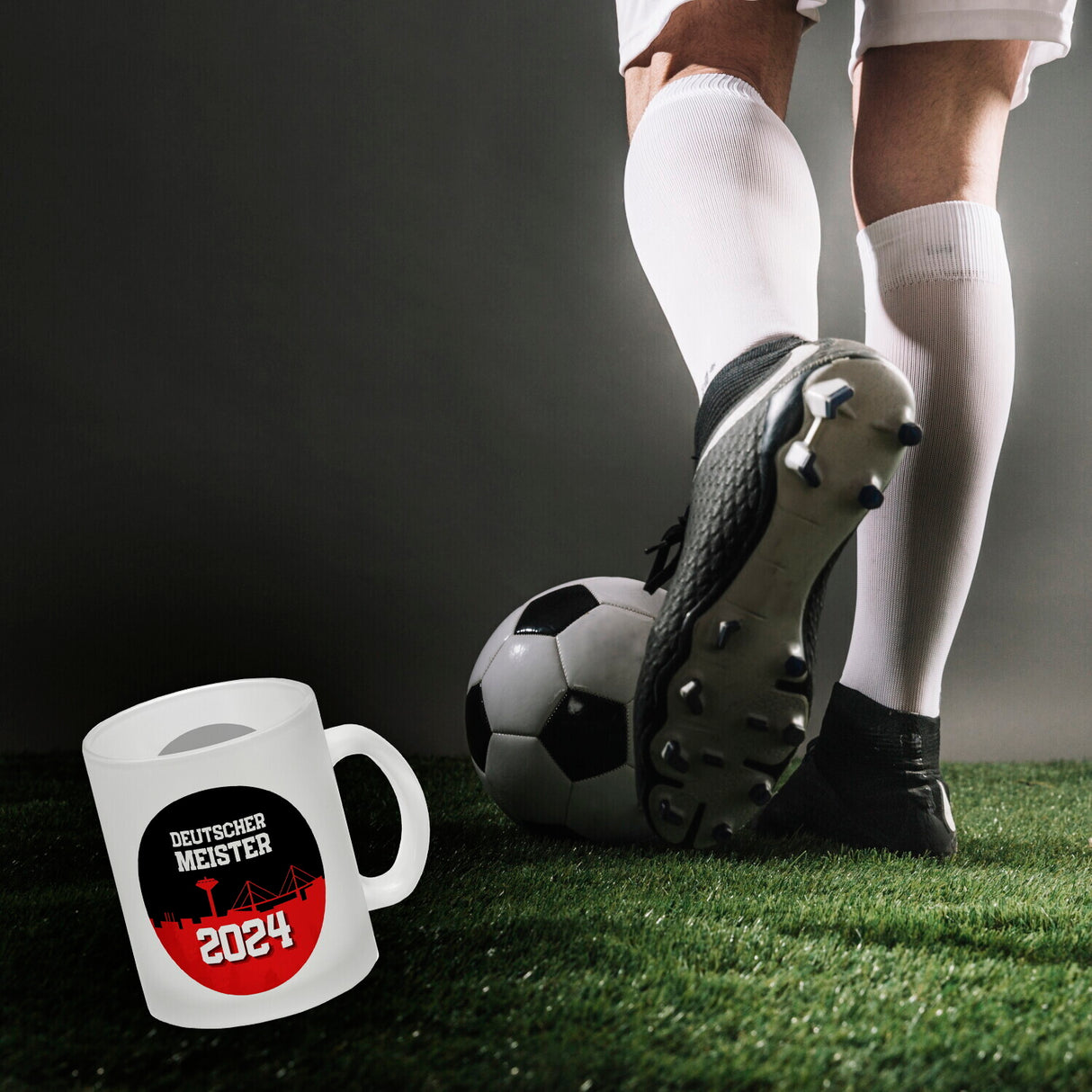 Leverkusen Kaffeebecher mit Spruch Deutscher Meister 2024