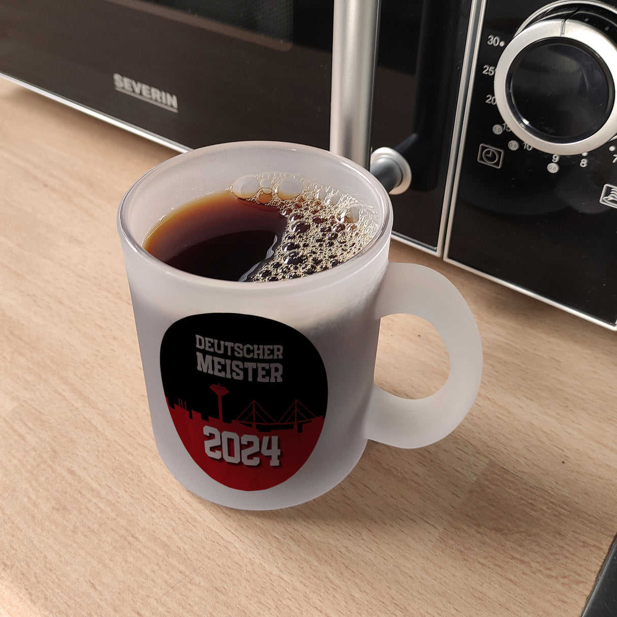 Leverkusen Kaffeebecher mit Spruch Deutscher Meister 2024