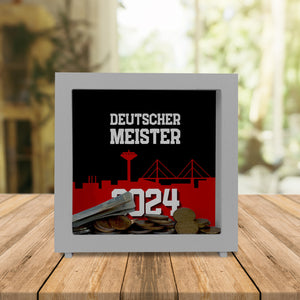 Leverkusen Spardose mit Spruch Deutscher Meister 2024
