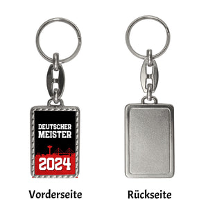 Leverkusen Schlüsselanhänger mit Spruch Deutscher Meister 2024