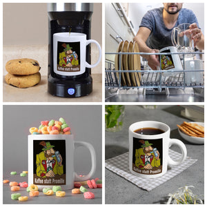 Alkoholtester Kaffeebecher mit Spruch Kaffee statt Promille
