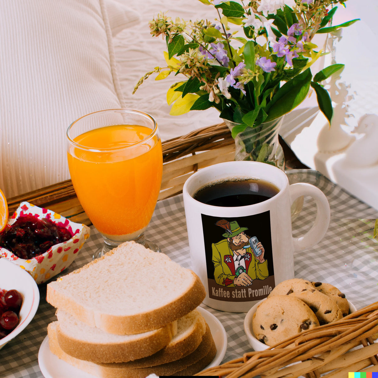 Alkoholtester Kaffeebecher mit Spruch Kaffee statt Promille