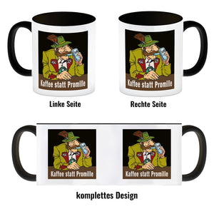 Alkoholtester Kaffeebecher mit Spruch Kaffee statt Promille