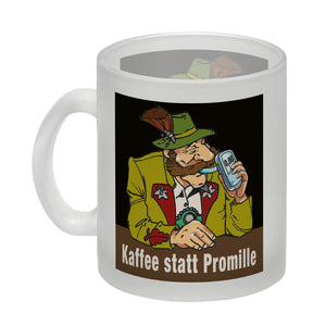 Alkoholtester Kaffeebecher mit Spruch Kaffee statt Promille