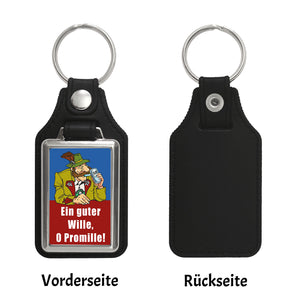 Alkoholtest Schlüsselanhänger mit Spruch Ein guter Wille 0 Promille