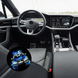Polizeiauto Magnet rund