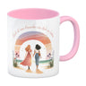 Freundinnen Sonnenuntergang Kaffeebecher mit Spruch Glück ist deine Freundschaft