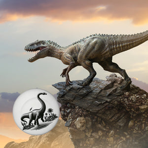 Brachiosaurus Magnet rund