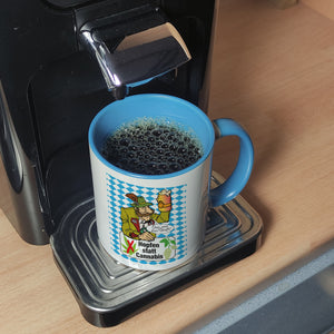 Hopfen statt Cannabis Kaffeebecher mit Spruch Oans zwoa drei Gsuffa