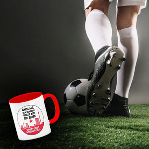 Stuttgart Europapokal Kaffeebecher mit Spruch Stuttgart International