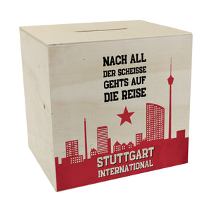 Stuttgart Europapokal Spardose mit Spruch Stuttgart International