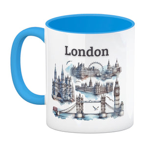 Skyline London Kaffeebecher mit Spruch London