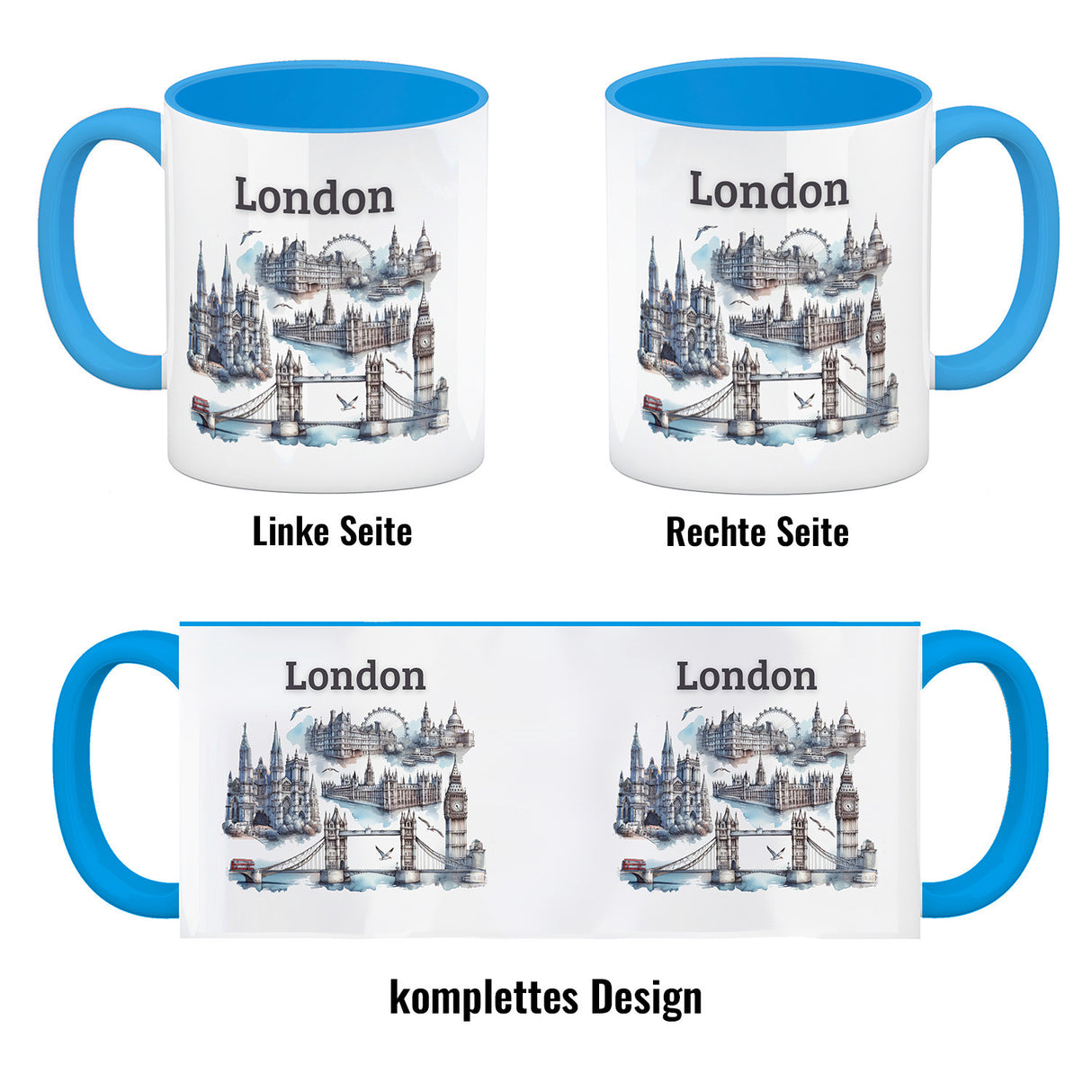 Skyline London Kaffeebecher mit Spruch London