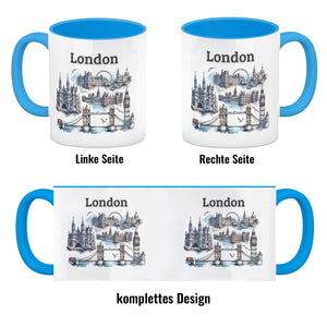 Skyline London Kaffeebecher mit Spruch London