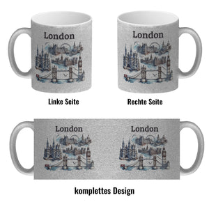 Skyline London Kaffeebecher mit Spruch London
