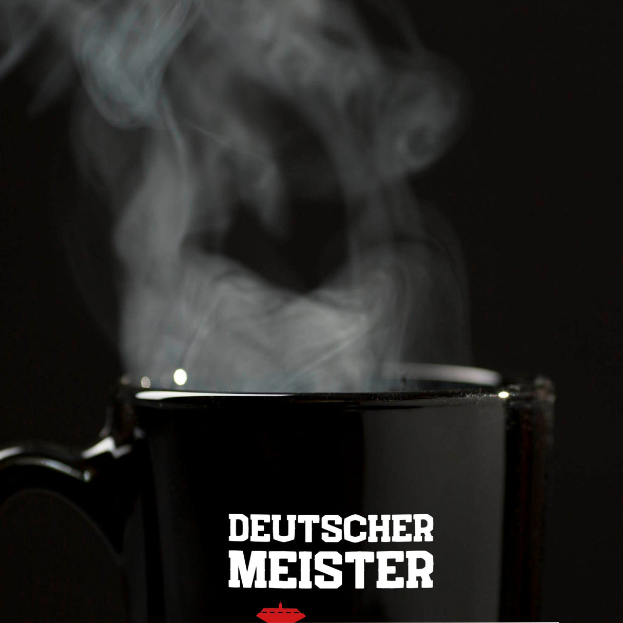 Leverkusen Tasse in Schwarz mit Spruch Deutscher Meister 2024