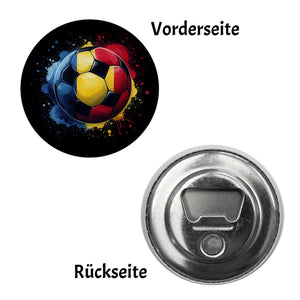 Fußball Rumänien Flagge Magnet rund