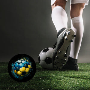 Fußball Ukraine Flagge Magnet rund